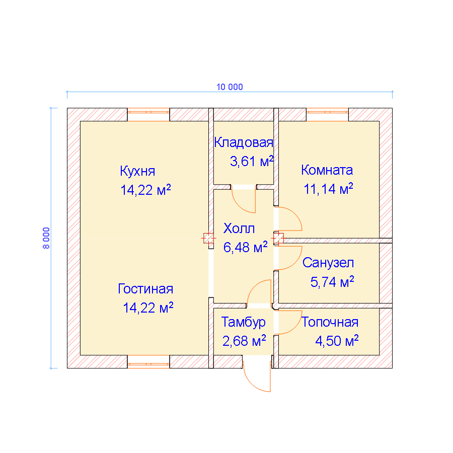Дом из газоблока 63 кв.м.